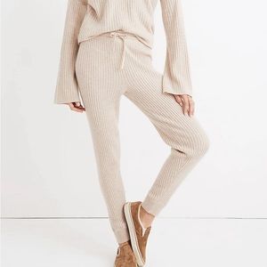 Madewell Cashmere Ribbed Jogger Pants - Small